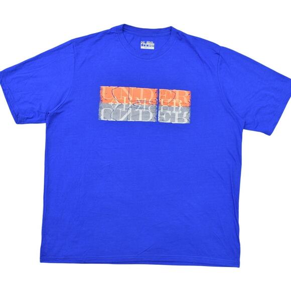 Under Armour Loose Heatgear Men's 2XL Blue Polyester T-Shirt Short Sleeve Solid - Picture 1 of 10